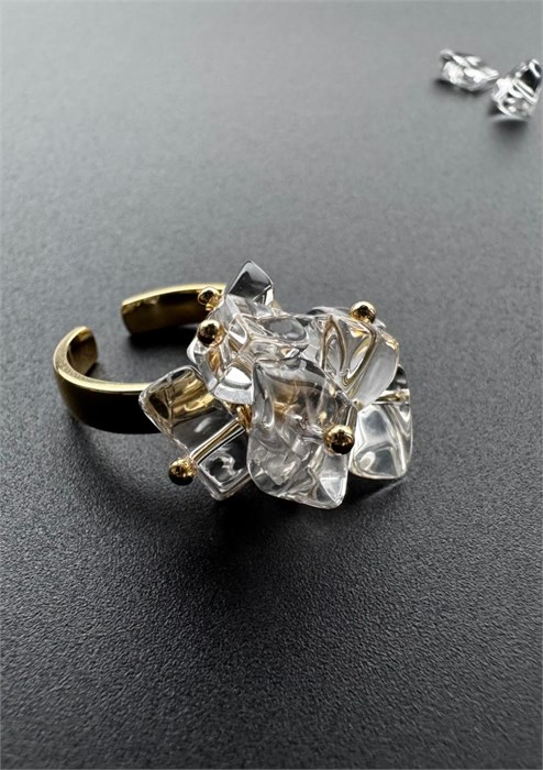 Кольцо с горным хрусталём 2317