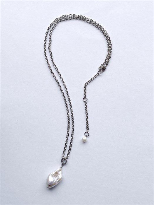 Длинная цепь с барочной жемчужиной 2355