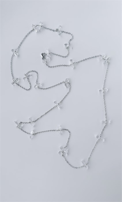 Длинная цепь с горным хрусталем 2366