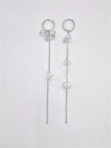 Длинные серьги с горным хрусталём 2299