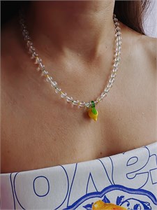 Колье из горного хрусталя с лимоном 2304