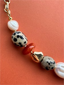 Колье-цепь с натуральными камнями 2329