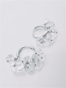 Серьги с колотым горным хрусталем 2337