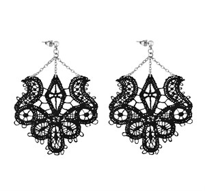 Серьги с кружевом 2346