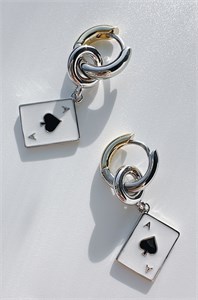 Серьги с двумя подвесами пики 2375