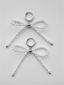 Серьги-бантики из жемчуга 2391