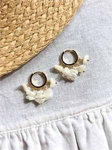 Серьги с колотым перламутром 2405