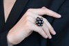 Кольцо с черным жемчугом - фото 5186